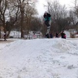 Skier At Snowboarding Competition
