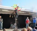 The Ben SHow - juggling fire while on a unicycle - on our stage!